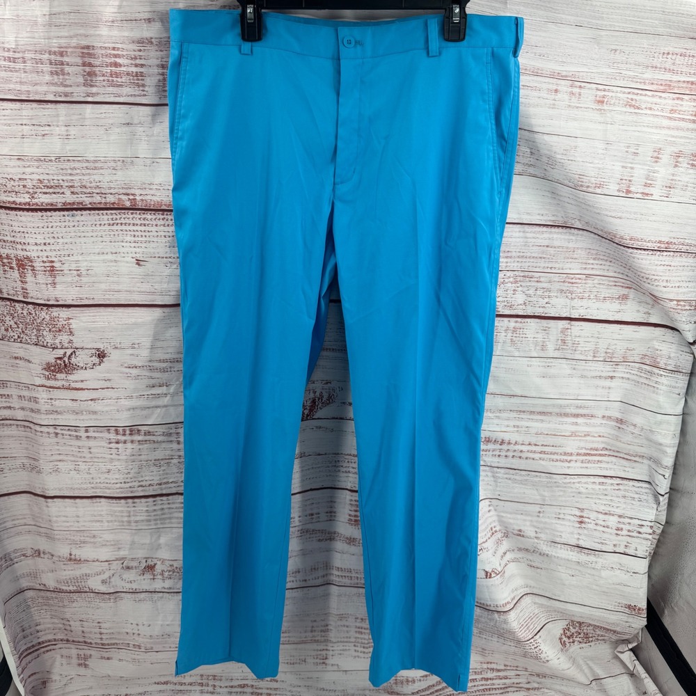 Nike Golf Dri-FIT Pants Mens 36x34 Blue Flat Front Stretch Performance Athletic‎